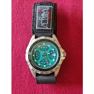 Animal W001 Series Surferuhr / Extremsport-Uhr, drehbare Lünette, Wasserdicht, Klettband, Japan-Uhrwerk, türkis, NEU