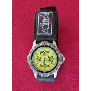 Animal W003 Series Surferuhr / Extremsport-Uhr, drehbare Lünette, Wasserdicht, Klettband, Japan-Uhrwerk, gelb, NEU