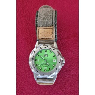 Animal W002 Series Surferuhr / Extremsport-Uhr, drehbare Lünette, Wasserdicht, Klettband, Japan-Uhrwerk, grün, NEU