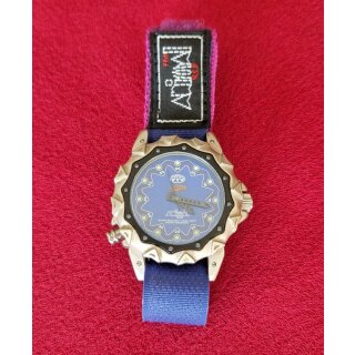 Animal Anilite Damen Surferuhr / Extremsport-Uhr, drehbare Lünette, Wasserdicht, Klettband, Japan-Uhrwerk, Beleuchtung, blau, gebraucht