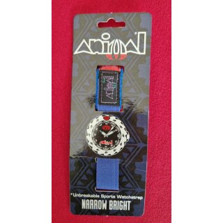 Animal Uhren Klettband Narrow für Animal Damen Surferuhren, Handmade in UK, blau/pink, NOS, Vintage