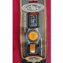 Animal Limited Edition Uhren Klettband für Animal W001, W003, W130 Surferuhren, Handmade in UK, orange, NOS, Vintage