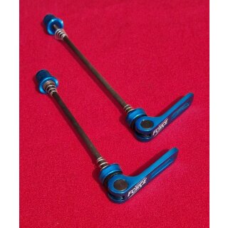 Force Alu Schnellspanner, Vorderrad+Hinterrad, blau, NEU