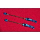Force Alu Schnellspanner, Vorderrad+Hinterrad, blau, NEU