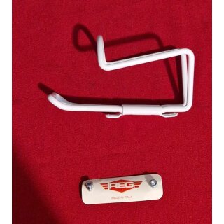 REG Alu Flaschenhalter, weiß pulverbeschichtet, made in Italy, inkl. Befestigungsschrauben, NEU