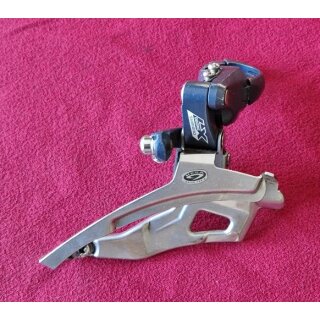 Shimano Deore LX FD-M571 Umwerfer, 3/9-fach, 28,6mm, Top-Pull, blau-grau, gebraucht