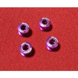 SRP Alu Kettenblattschrauben, 4 Stück, made in USA, purple, NEU