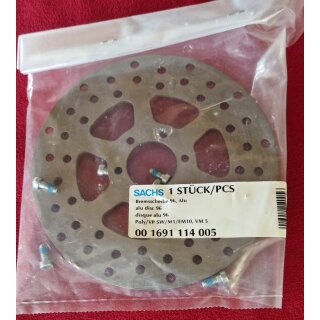 Sachs Powerdisc Alu Bremsscheibe, 160mm, titan-grau, inkl. Befestigungsschrauben, NEU