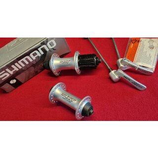 Shimano Deore XT FH-M760 / FH-M760 Nabensatz, 9-fach, 32 Loch, silber, inkl. Schnellspanner, NEU in Originalverpackung