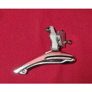 Suntour SL Rennrad Umwerfer, 2-fach, Anlöt, down-pull, grau-silber, NEU