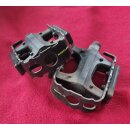 Wheeler Bärentatzen Pedale, schwarz, neon-grüner Schriftzug, gebraucht