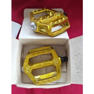 Eternity Plattform Pedale, 9/16" Gewinde, gold, NEU