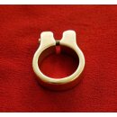 Alu Sattelklemme inkl. Schraube, silber, 34,9mm, NEU