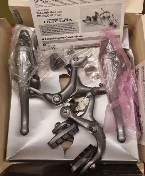 Shimano 600 BR-6400 Rennrad Bremsen-Set, vorne+hinten, grau, NEU, OVP