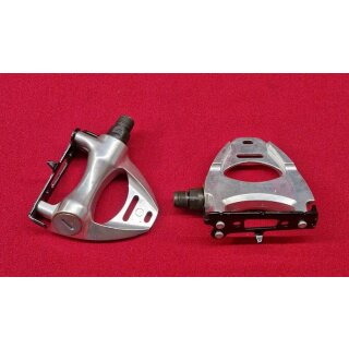 Rennrad Pedale, Alu, silber/schwarz, NEU