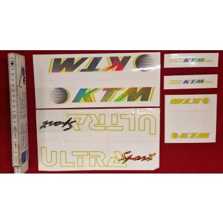 KTM Ultrasport Rahmendekor, silber, Satz, NEU