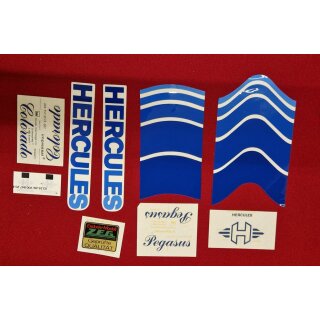 Hercules Rahmendekor, blau, Satz, NEU