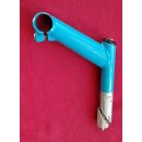 CrMo Vorbau, 22,2mm Schaft, 100mm, 25°, türkis-blau, NEU