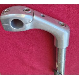 Touren-Vorbau, 22,2mm Schaft, 80mm, 20°, mit integrierter Zugführung, silber, 22,2mm Lenkerklemmung, NEU