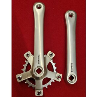 Shimano Deore XT FC-M730 Kurbeln, inkl. 24 Zähne Kettenblatt und Kettenblattschrauben, 175mm, silber, NEU, OVP