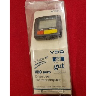 VDO Aero drahtloserTacho Radcomputer, 8 Funktionen, Baujahr 1995, NEU, OVP