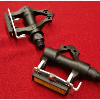 VP-397 Rennrad Pedale, leicht, silber/schwarz, NEU