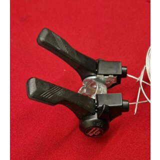 Shimano S452 6-speed SIS Schalthebel mit Klemme für Vorbaumontage, schwarz, NEU