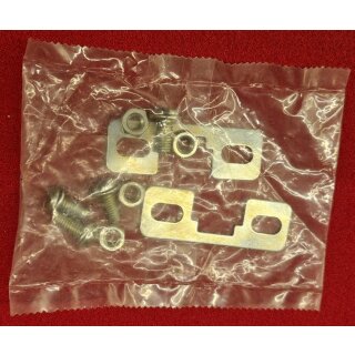 Befestigungsmaterial, Schrauben und Platte für Pedalhaken-Montage, silber, NEU