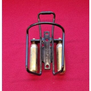 Alu Flaschenhalter für 2 CO2-Kartuschen, schwarz, NEU