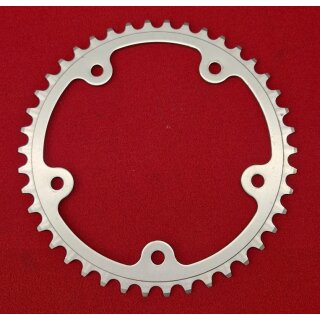 Alu Kettenblatt, 130mm Lochkreis, 42 Zähne, 8mm Lochdurchmesser, silber, NEU