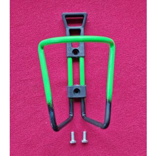 Alu Flaschenhalter, grün/schwarz gesprenkelt, NEU