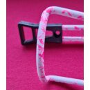 Alu Flaschenhalter, pink/weiss, gesprenkelt, NEU