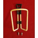 Alu Flaschenhalter, orange/weiss, gesprenkelt, NEU