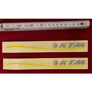 KTM Aufkleber, Rahmendekor, Unterrohr, 2 Stück, NEU