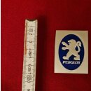 Peugeot Rahmen-Aufkleber für Steuerkopf, chrom/blau,...
