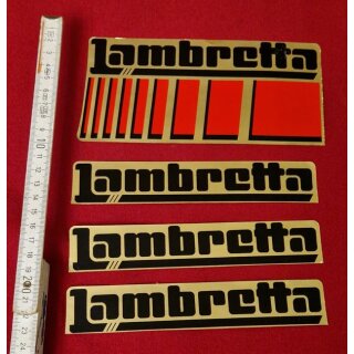 Lambretta Aufkleber, Konvolut, gold, NEU