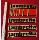 Lambretta Aufkleber, Konvolut, gold, NEU