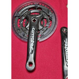 Corratec Kurbeln inkl. Kettenblätter 22/32/42, 4-Kant, schwarz, aus Neurad