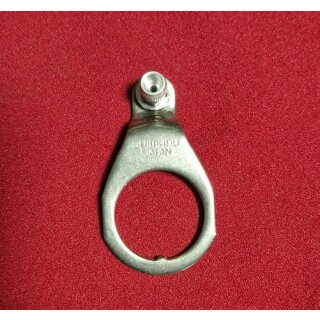 Shimano Bremszuggegenhalter, für 1" Gewindegabeln, 25,4mm, Nirosta-Stahl, silber, mit Einstellschraube, eckig, NEU