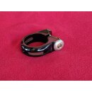 Alu Sattelstützenklemme für Bernd Herkelmann Bikes, inkl. Schraube, schwarz, 31,8mm, NEU