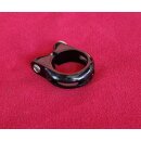 Alu Sattelstützenklemme für Bernd Herkelmann Bikes, inkl. Schraube, schwarz, 31,8mm, NEU