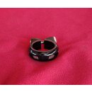 Alu Sattelstützenklemme für Bernd Herkelmann Bikes, inkl. Schraube, schwarz, 31,8mm, NEU