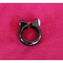 Alu Sattelstützenklemme für Bernd Herkelmann Bikes, inkl. Schraube, schwarz, 31,8mm, NEU