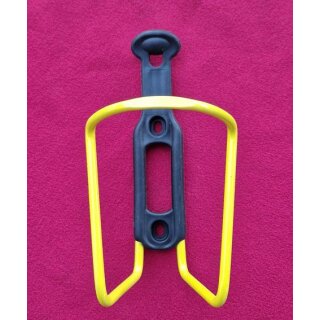 Zefal Alu Flaschenhalter, gelb, nur 37g, made in France, NEU