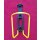Zefal Alu Flaschenhalter, gelb, nur 37g, made in France, NEU