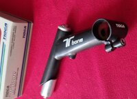 Tioga T-Bone Vorbau, 1", 80mm, 25°, inkl. Zugführung, schwarz, made in Japan, NEU in Originalverpackung