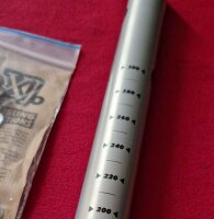 Roox S4 Sattelstütze, 29,4mm, 400mm, silber, NEU