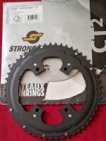 Stronglight CT2 Ceramic Teflon Alu Rennrad Kettenblatt für Shimano Dura-Ace FC-9000, 10/11-fach, 110mm Lochkreis, 53 Zähne, schwarz, NEU