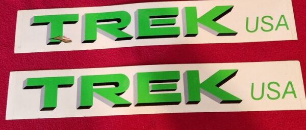 Trek USA Rahmendekor Unterrohr, 29cm Länge, neon-grün, Paar, NEU