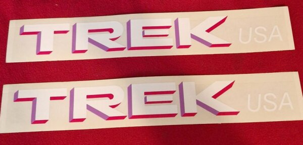Trek USA Rahmendekor Unterrohr, 29cm Länge, weiß, Paar, NEU